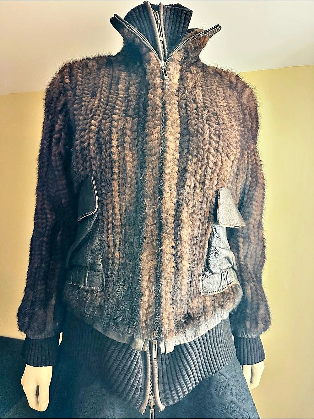 Sylvie Schimmel Brown Mink Fur Jacket Size 40 (US 8)